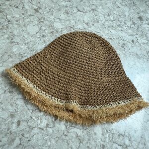 Straw Bucket Hat - Adjustable
